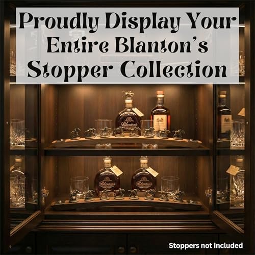 Barrel-Art Natural Metal Hoop Bourbon Stopper Display for Blanton's - Reclaimed Wood & Metal Accent Variation