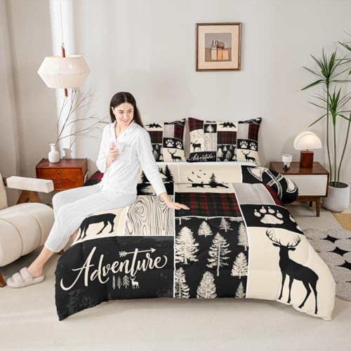 Erosebridal Christmas Rustic Cabin Comforter Set Queen Multi 10 - Patchwork Bedding