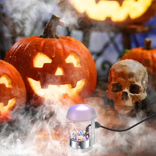 Ultrasonic Mist Maker Fogger with 12 LED Lights and Splash Guard