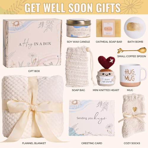 Ivory Get Well Gifts for Women Care Package - Comfort & Wellness Set with Mug