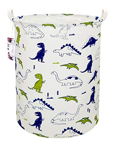 Dinosaur Kids Laundry Basket and Toy Storage Bin with Handles