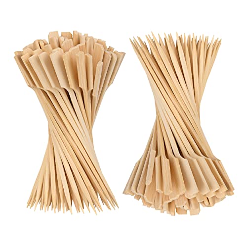 4.7 Inch Bamboo Skewers - 300 Pack Food & Cocktail Picks for Grilling & Appetizers