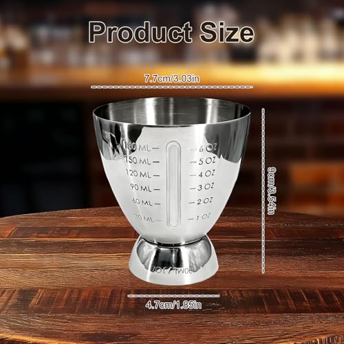 Obantrsz Stainless Steel Cocktail Jigger 1-6 oz | Heavy Duty Bar Tool