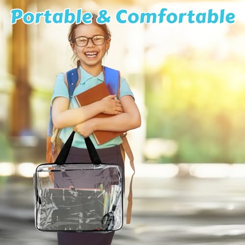 4 Pack Toy Storage Organizer Bags with Zipper, Clear PVC Waterproof Bags