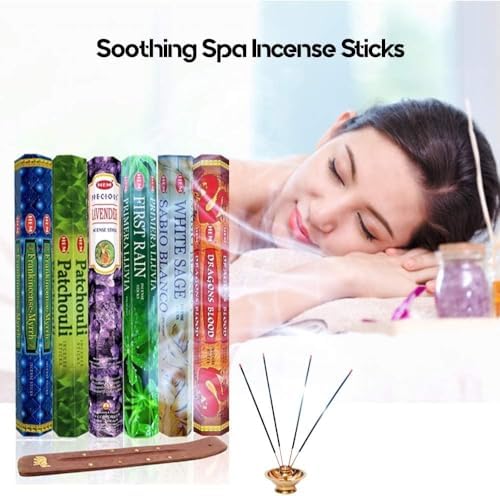 Assorted Incense Sticks Pack of 6 (120 Count) - Aromatherapy & Yoga
