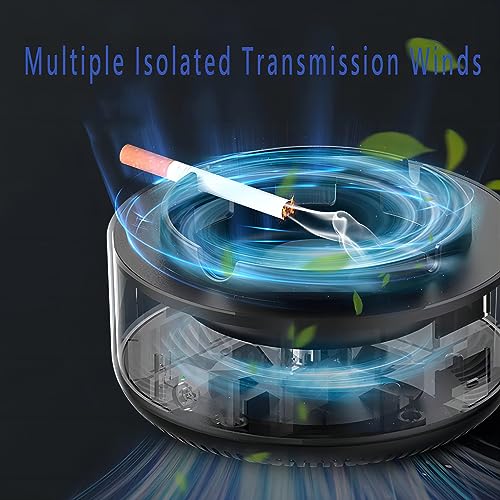Smokeless Ashtray and Air Purifier, Battery Operated Smoke Remover