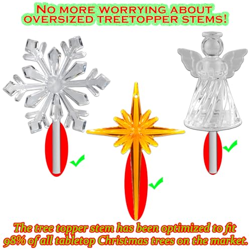 Ceramic Christmas Tree Replacement Bulbs & Toppers - 110 Piece Peg Light Set