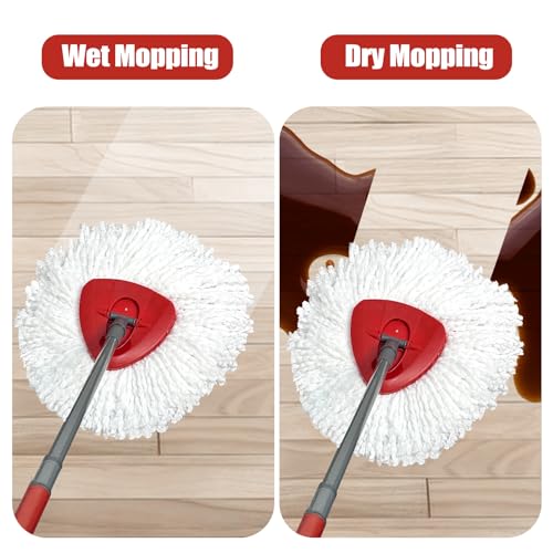 Microfiber Spin Mop Replacement Heads - 3 Pack Washable Mop Refills