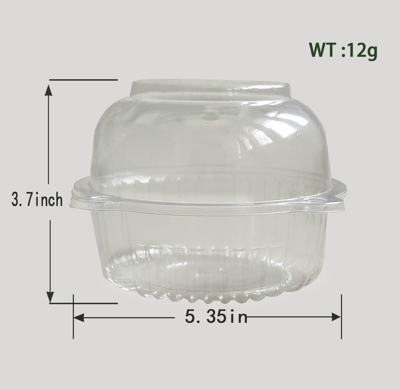 FUailiYY 100 Jumbo Muffin Containers, Clear Plastic Muffin Containers, Flip Design, Cartoon ShapeCupcake Containers（extra large）