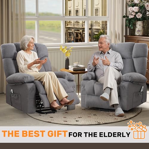 Power Lift Recliner Chair for Elderly, Big and Tall Massage Chair with Heat