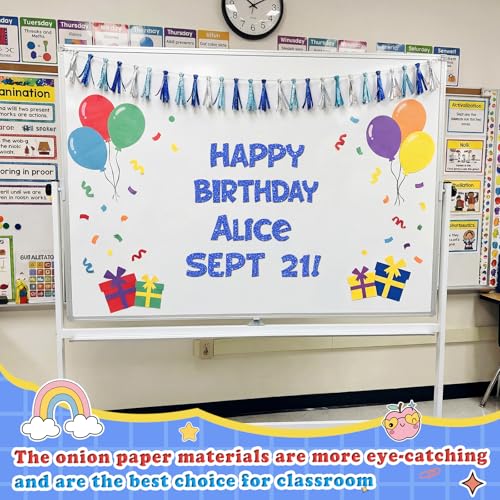 144 Pcs Blue Glitter Bulletin Board Letters, 4-Inch Alphabet Set for Classroom