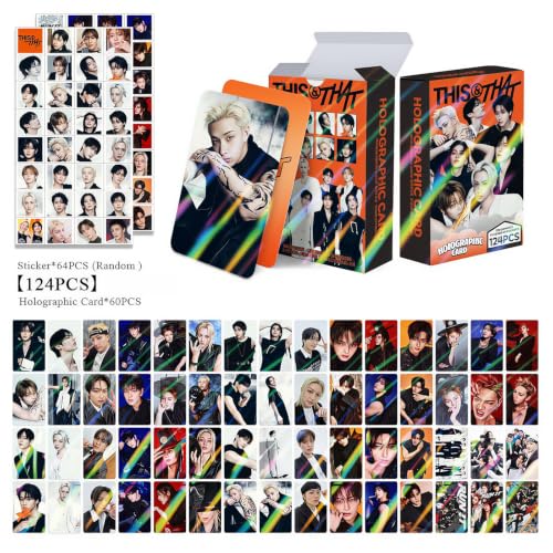 124-Piece Photo Card and Sticker Set for K-Pop Fans