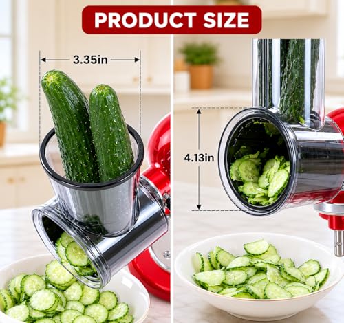 Vegetable Slicer and Shredder Attachment for Stand Mixers