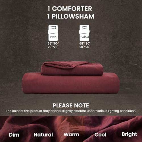 Soft Stone Washed Duvet Cover Twin XL - Easy Care & Gift Wrapped