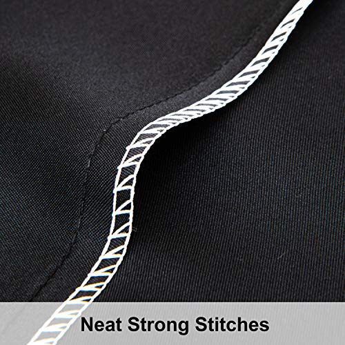 NTBAY Satin Pillowcases Set of 2 - Standard 20x26 Black Silky Microfiber