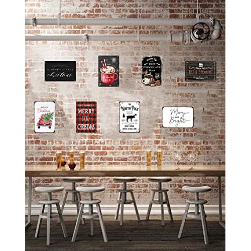 ICRAEZY Have Yourself a Merry Little Christmas Metal Tin Sign Funny Christmas Signs Santa Wall Decor for Home Cafe Bar 8x12 Inch