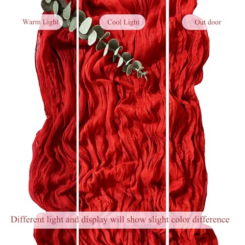 3-Pack Red Cheesecloth Table Runner 17x108 in | Seveups