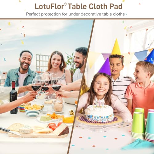 Heavy-Duty Vinyl Table Protector Pad, Waterproof & Heat Resistant 72x54