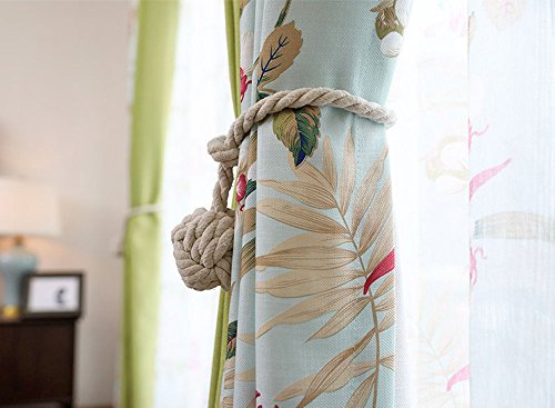 4 Pack Handmade Rope Curtain Tiebacks - Heavy Duty Decorative Holdbacks