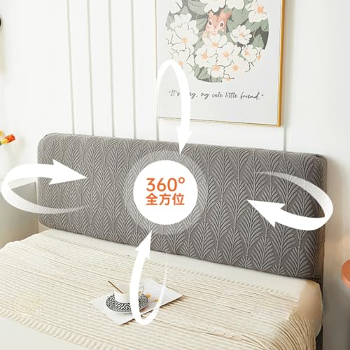 Stretch Headboard Cover for Queen & Cal King Bed - Dark Gray