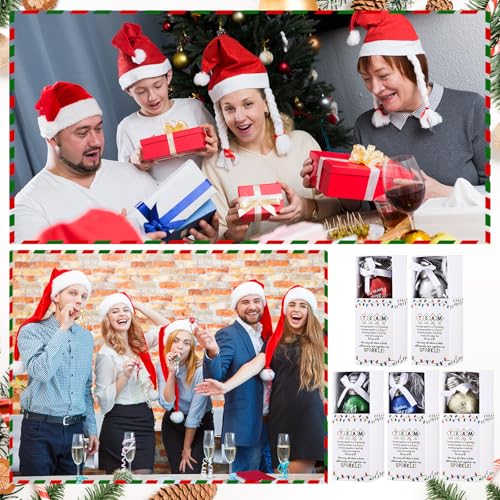 Aceorbit 30 Set Christmas Team Gifts Bulk Light Bulb Ornaments with Gift Boxes