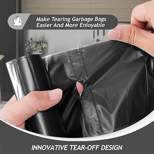 Small Black Trash Bags 2 Gallon - 170 Count Bathroom Garbage Can Liners