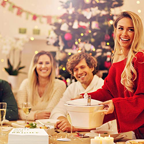 Gold Foil Christmas Cocktail Napkins - 3-Ply Holiday Party Supplies