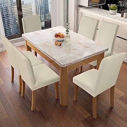 Waterproof Stretch Chair Covers for Dining Room - Beige (4 PCS)