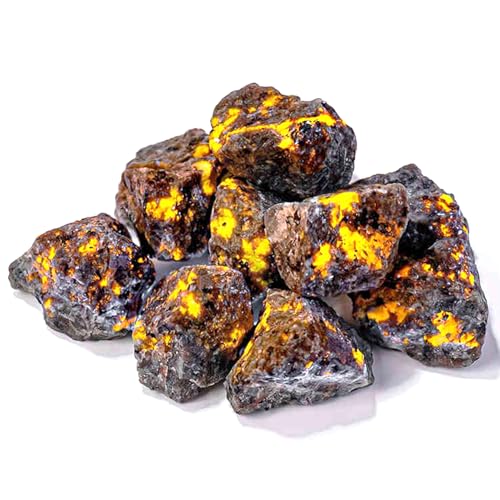 Natural Yooperlite Stones 0.67lb Rough Crystals for Tumbling and Home Decor