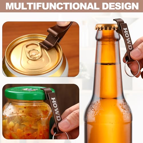 Junkin 30 Pcs Brown Western Cowboy Bottle Opener Keychains Party Favors