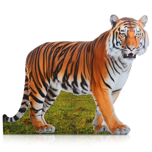 4ft Life-Size Tiger Cardboard Cutout for Safari Jungle Party Decor