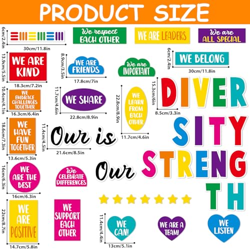 Diversity Classroom Bulletin Board Set with Inspirational Quotes