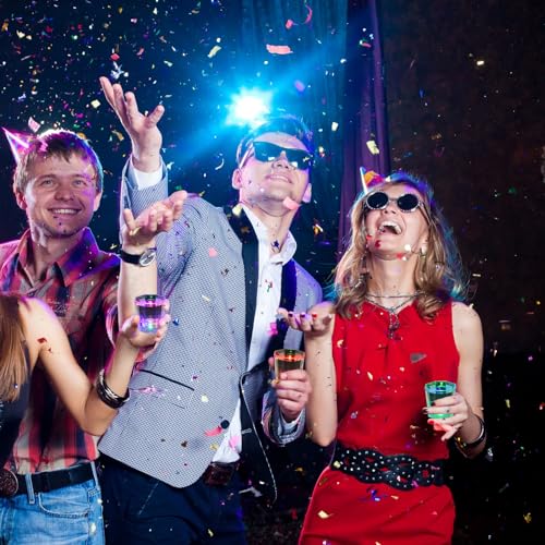 JTWKING 24 Pack Light Up Shot Glasses for Parties & Celebrations
