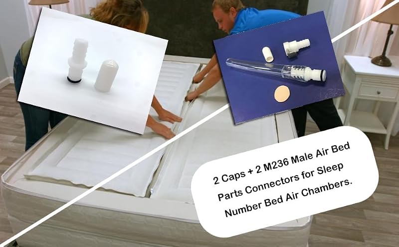M236 Male Connectors & Caps for Sleep Number Bed Air Chambers