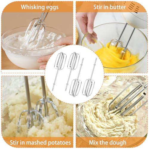 Stainless Steel Hand Mixer Beater Attachments Replacement Set