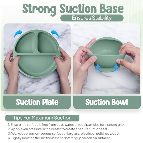 15-Piece Silicone Baby Weaning Set with Suction Plate, Bowl, Bib, and Utensils