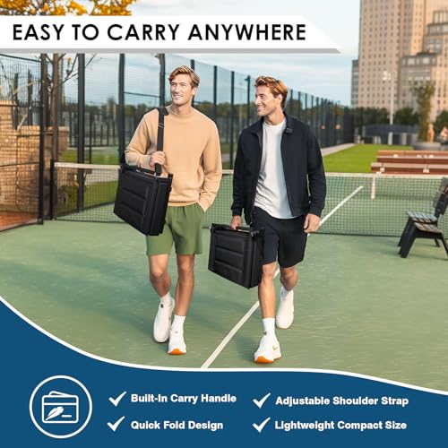 Portable Stadium Seat with Back Support, Folding Bleacher Chair with Cushion