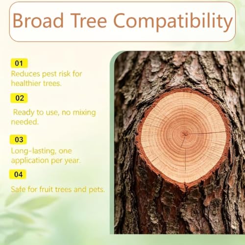 Tree Trunk Whitewash Paint with Brush - Sun & Frost Bark Protection (10.58 oz)