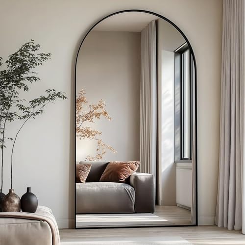 Arched Full Length Floor Mirror, 76" x 34" Shatterproof Body Mirror