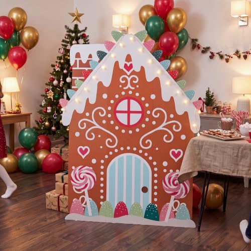 4 ft Gingerbread House Cardboard Cutout Standee for Christmas Decor