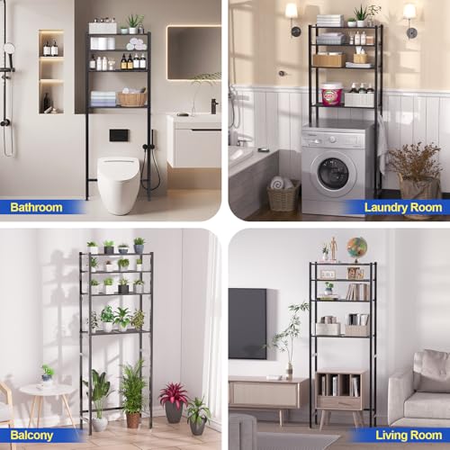 Samstar 4-Tier Over the Toilet Storage Rack - Adjustable Space Saver