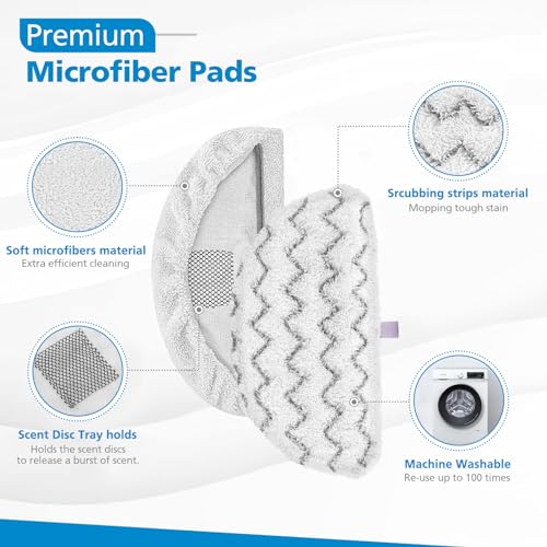 iSingo 6-Pack Steam Mop Pads Replacement for Bissell PowerFresh 1940 1806