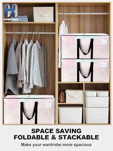 HOMESURE Heavy Duty Moving Bags 8 Pack - Water-Resistant Storage Totes