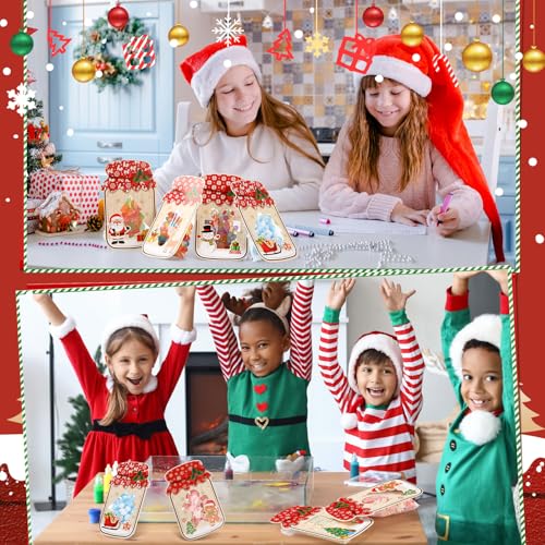 48 Christmas Mason Jar Gift Card & Treat Bag Set with Holiday Patterns
