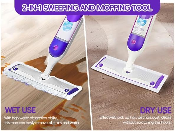 Pure Realm Disposable Power Mop Refills - 32 Count Unscented Pads for Multi-Surface Cleaning