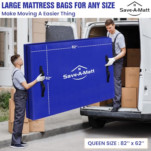 Queen Mattress Bag for Moving & Storage - Heavy Duty Waterproof Cover
