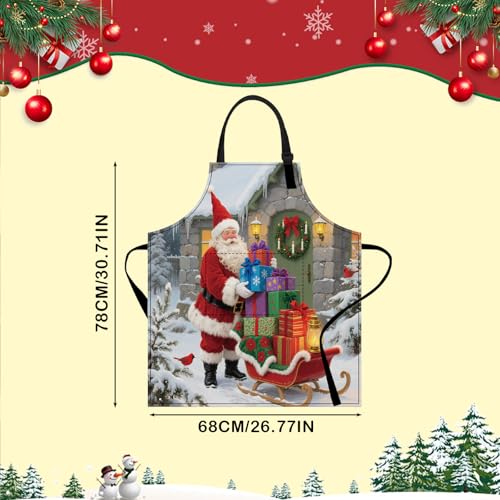 Nuxovilar Women's Pockets Apron Ytt09755 - Cooking, Baking, Christmas
