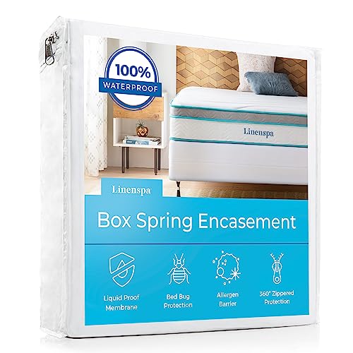 Waterproof Box Spring Encasement Protector - Full Size Cover