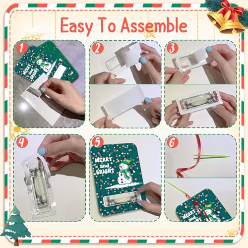 Merry Christmas 8 Pack Money Cards - Cash Holder Gifts for Kids & Friends (SuperShunhu)