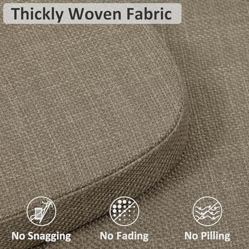 Set of 4 Non-Slip Dining Chair Cushions, 2-Inch Thick Foam Seat Pads